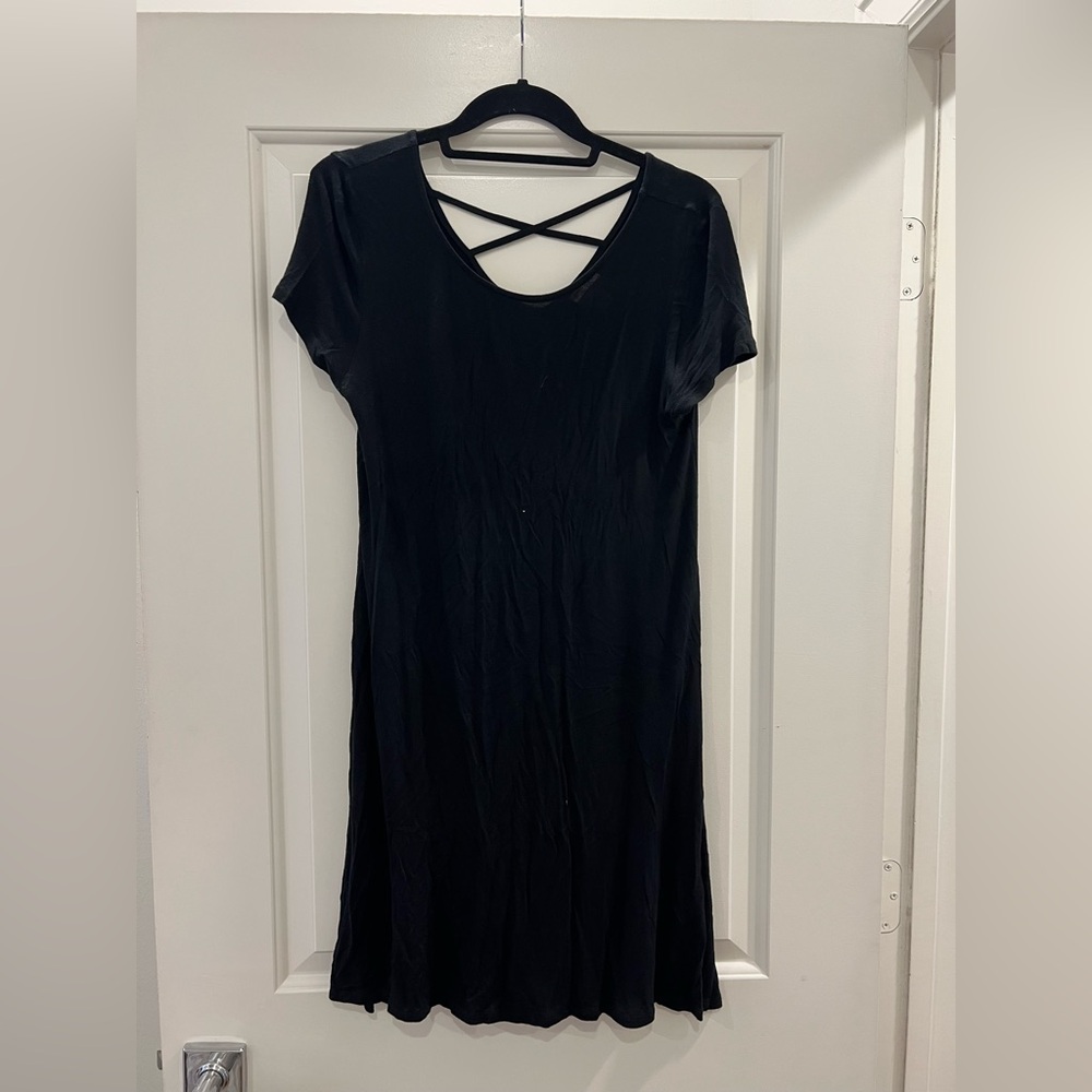 Mossimo Supply Co Black Sheath Mini Dress Scoop Neck